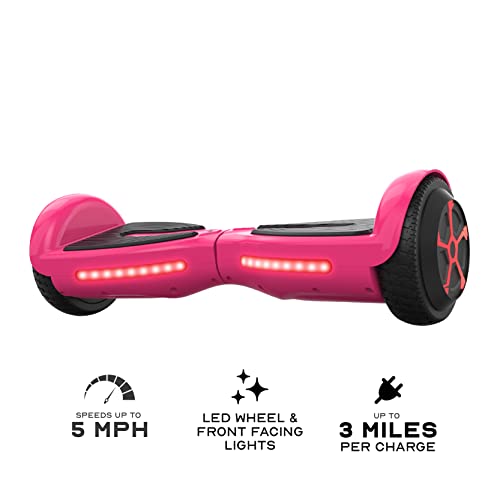 Voyager Hoverboard Self Balancing Electric Scooter with LED Light Up Wheels and Headlights, IPX4 Water-Resistant, 300 Watt Brushless Motor