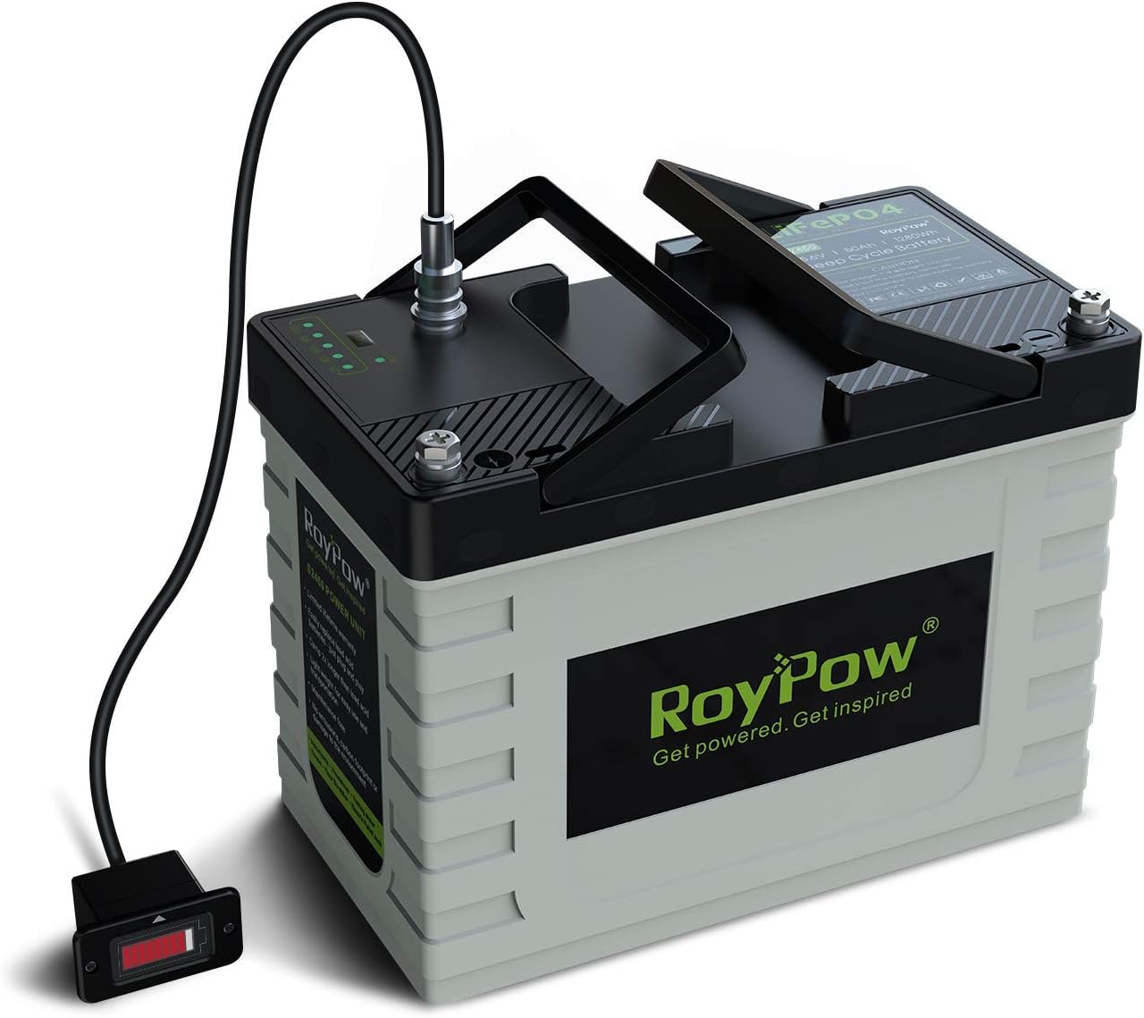 12V Lithium Battery 30Ah, RoyPow Deep Cycle LiFePO4 for RV, Solar Marine and Off-grid Applications