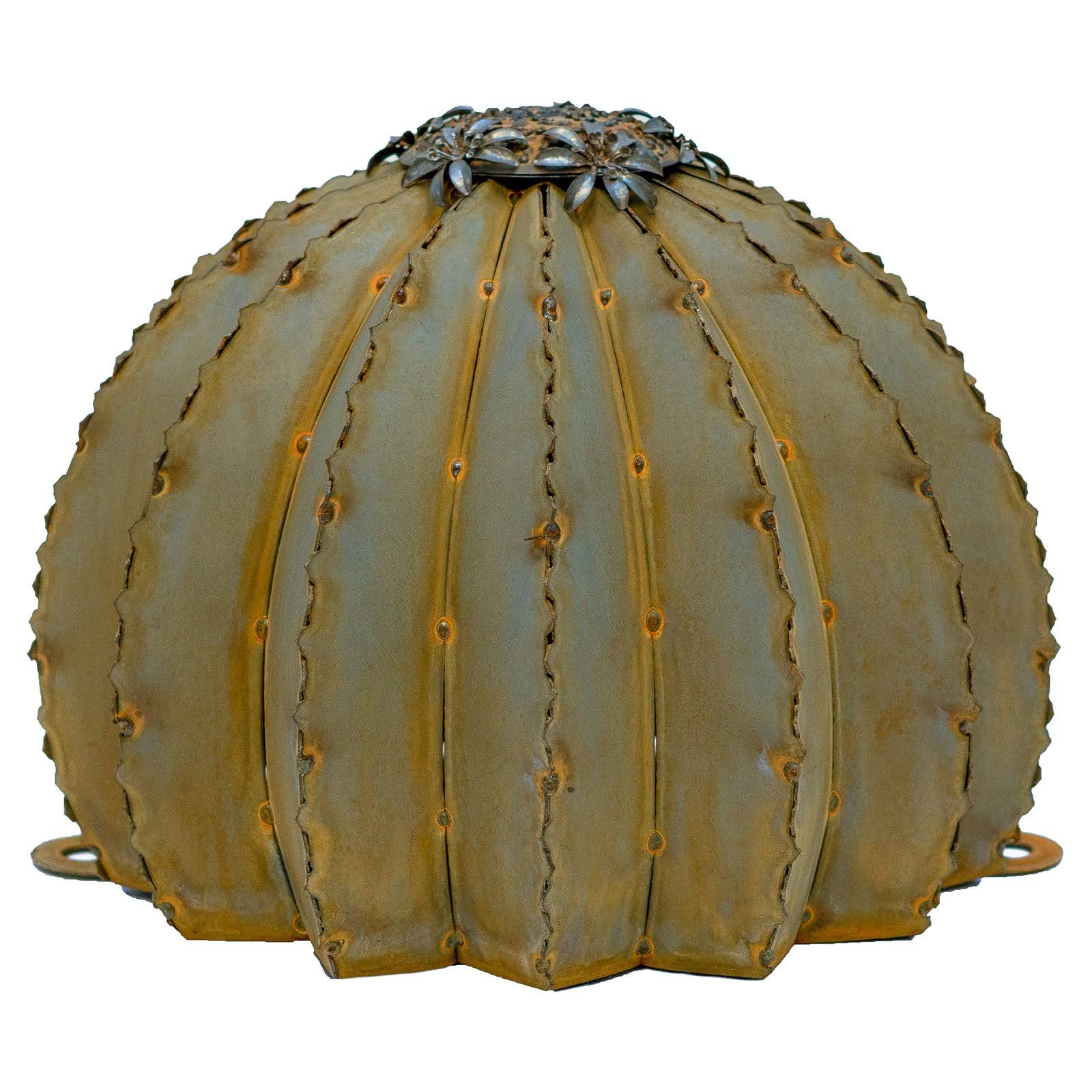 Desert Steel Golden Barrel Cactus Torch - Large