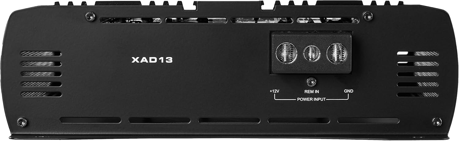 NVX XAD13 2000W RMS 1-OHM Stable Full Bridge Class D High Power Competition Monoblock Car Audio MOSFET Amplifier with Remote Subwoofer Level Control