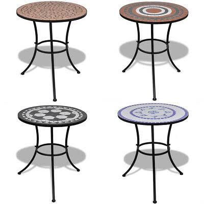 vidaXL Bistro Table Blue and White 23.6x22 Mosaic