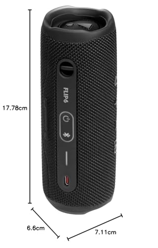 JBL Flip 6 - Portable Bluetooth Speaker, powerful sound and deep bass, IPX7 waterproof, 12 hours of playtime, JBL PartyBoost for multiple speaker pairing for home, outdoor and travel (Blue)
