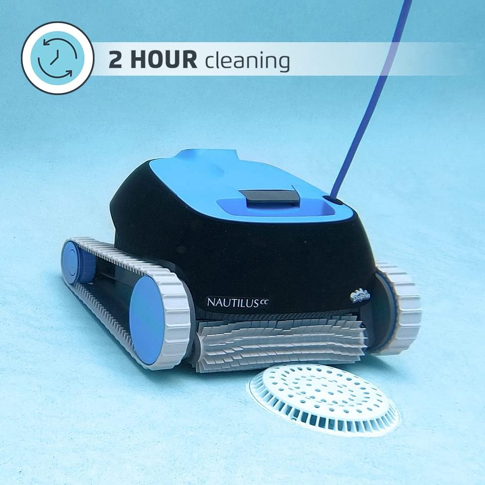 DOLPHIN Nautilus CC Automatic Robotic Pool Cleaner - Ideal for Above and In-Ground Swimming Pools up to 33 Feet - with Large Capacity Top Load Filter Basket…