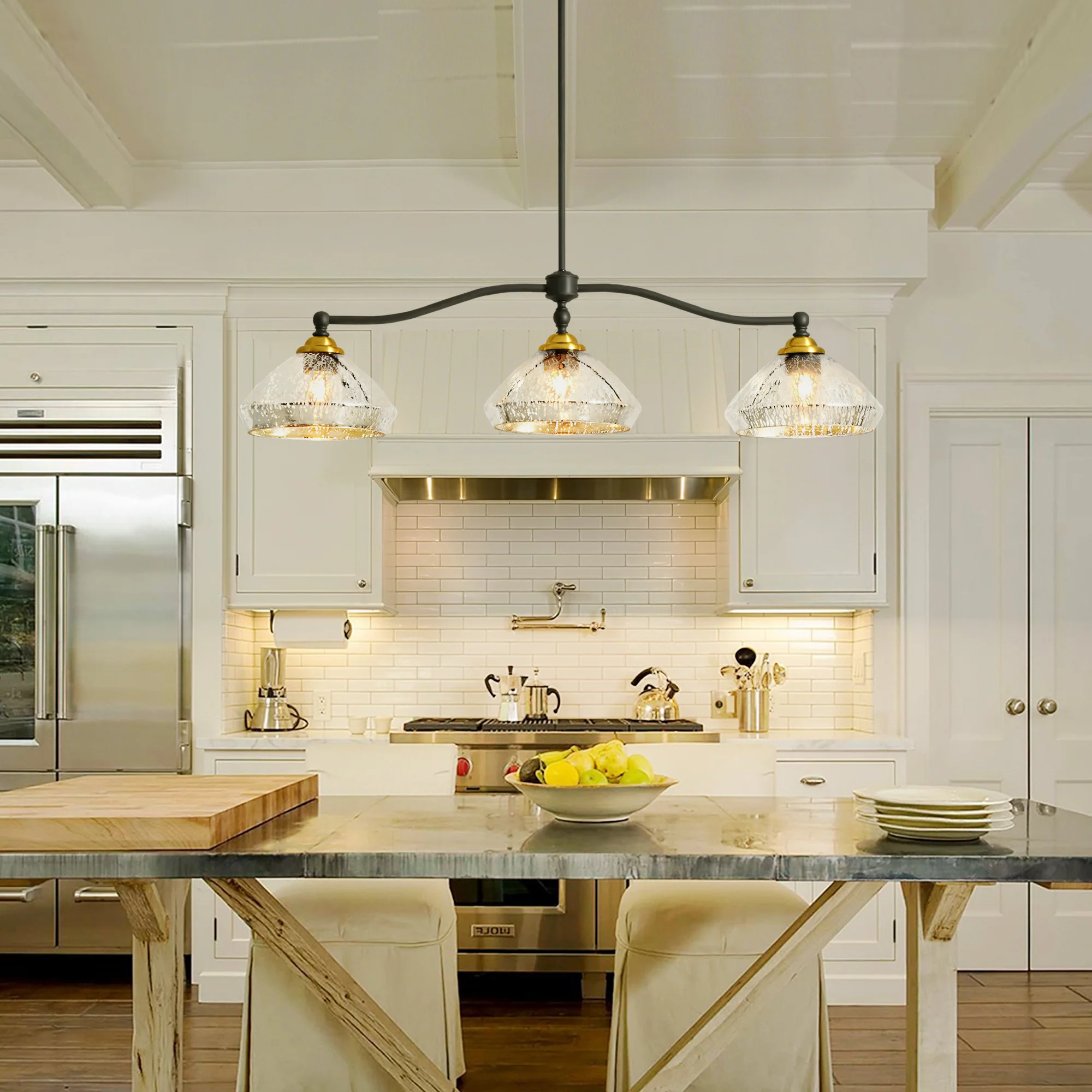 Zanthor 3-Light Dimmable Farmhouse Cone Chandelier (39)