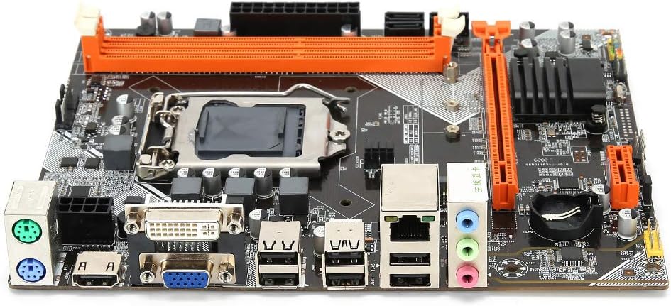 Desktop Computer Motherboard, DDR3 1066/1333/1600MHz LGA 1155 PC Main Board Support NVME+NGFF Dual Mode Hard Disk+SATA, 6‑Channel Sound Card