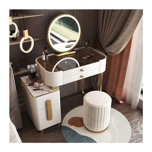 Vanity Table Luxury Furniture Dressing Table with Mirror Classic Cosmetics Organizers Vanity Storage Desk Dressing Table Multifunctional Organizers Dressing Table