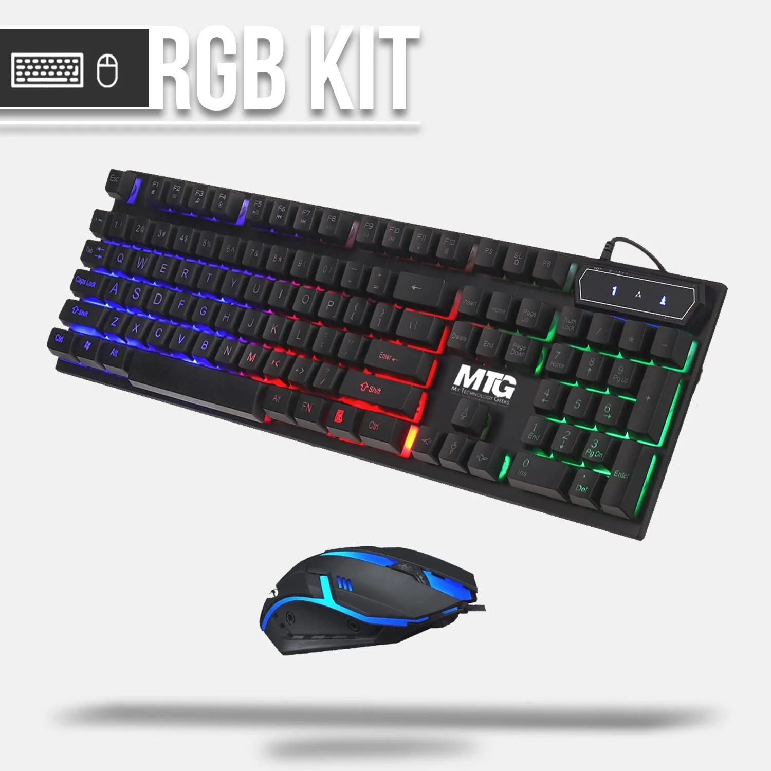 Restored Computer Desktop PC, Intel Core i5, TechMagnet Siwa 8, 8GB RAM, 500 GB HDD, New MTG Dual 24 Inch Monitor, MTG RGB Keyboard Mouse, RGB Speaker with Webcam, WiFi, Windows 10 Pro (Renewed)
