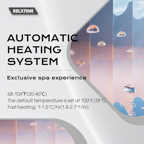 Inflatable Hot Tub 2-3 Person 110 Air Jets, Portable Blow Up Hottub with Cover, Built in Heater Pump, Square Outdoor Spa, Cup Holder, 2 Filters, Black
