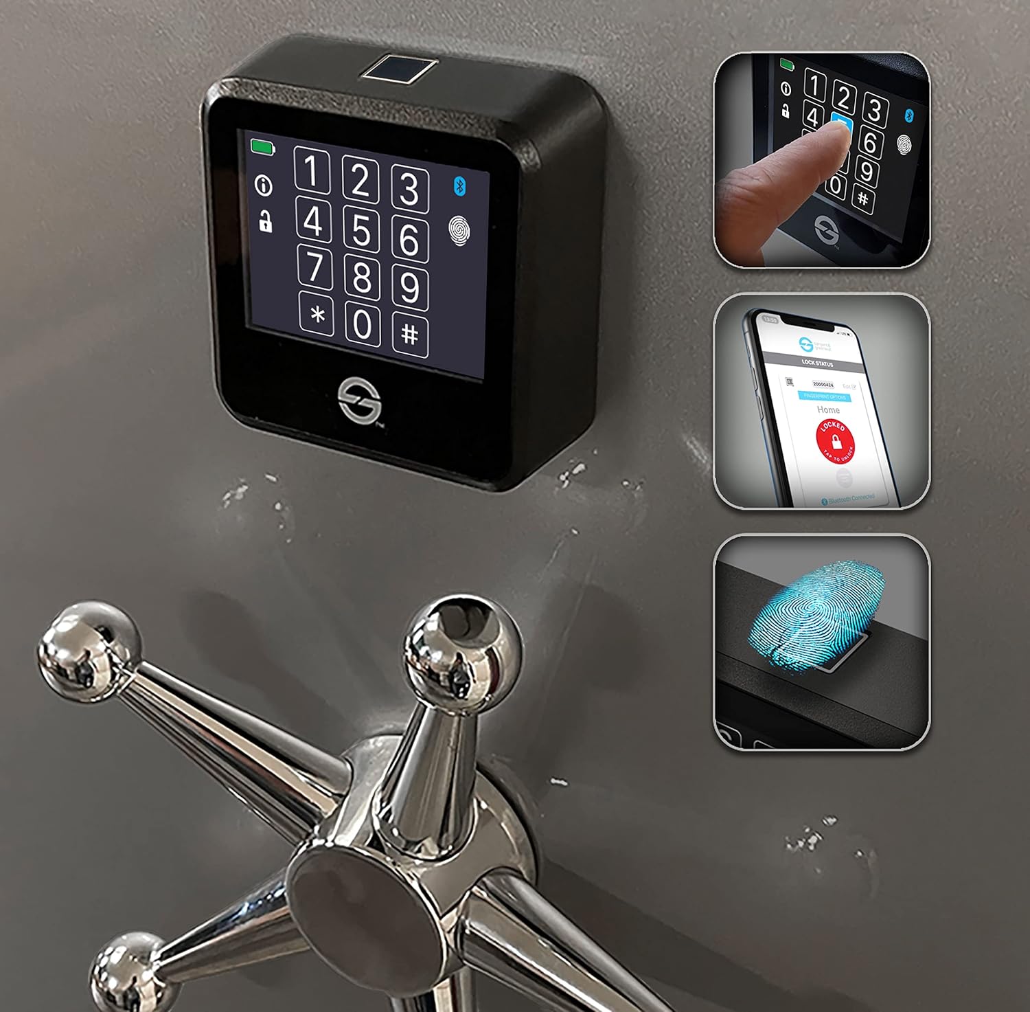 Sargent and Greenleaf I-Series Biometric Keypad, Digital Fingerprint Keypad Lock, Digital Keypad Lock, Fingerprint Safe Lock, Fingerprint Lock, Secure Valuables