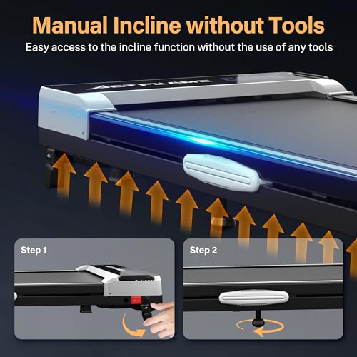 Walking Pad Treadmill with Incline, Under Desk Treadmills, Portable Treadmill for Home Office, Walking Pad 4 in 1 Treadmill for Walking Running, 2.5HP Compact Treadmill with Remote Control