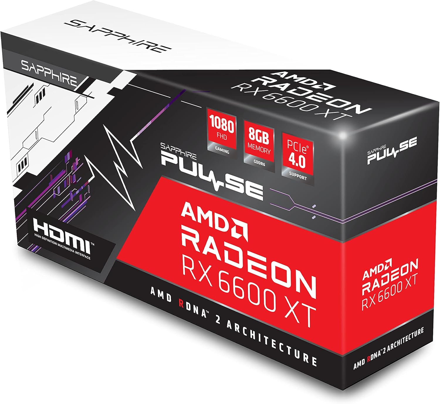 Sapphire Technology 11309-03-20G Pulse AMD Radeon RX 6600 XT Gaming Graphics Card with 8GB GDDR6, AMD RDNA 2