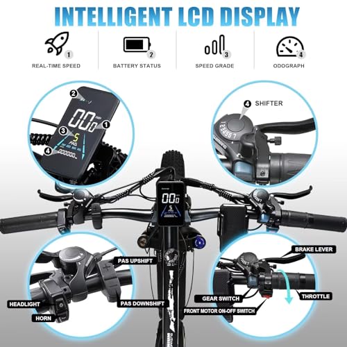 E-Bike for Adults, 1104WH 2000W Removable Battery Ebike 26x4 Inch Fat Tire All Terrain Mountain Ebike