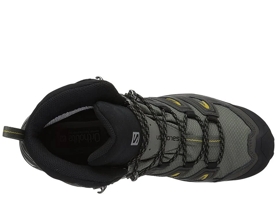 Salomon Men&s x Ultra 3 Wide Mid GTX Hiking, Castor Gray/Black/Green Sulphur, 10.5
