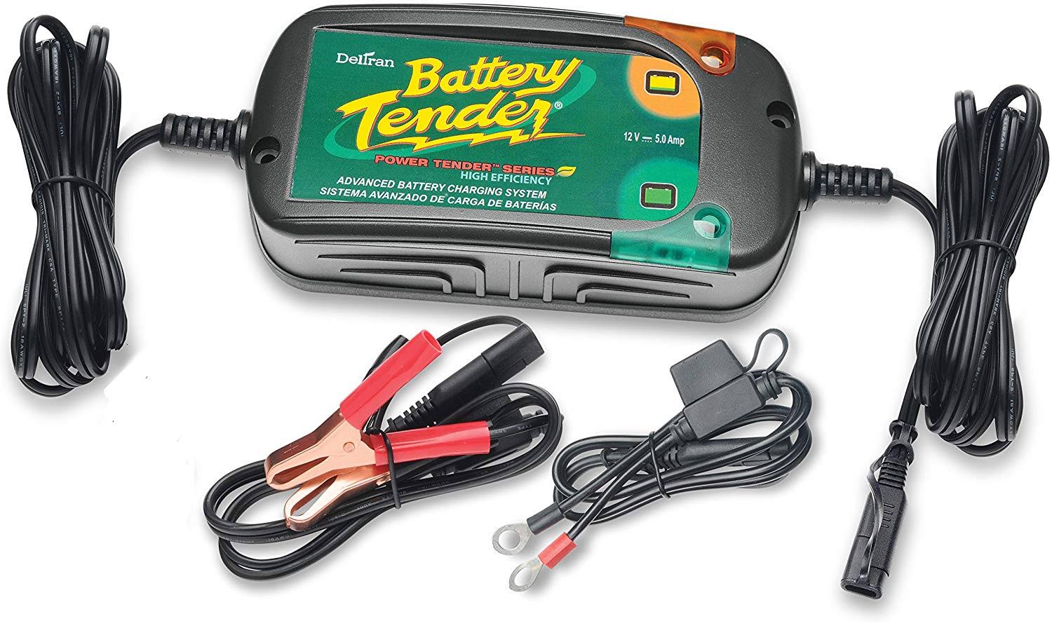 Battery Tender Plus Battery Charger and Maintainer - 5 Amp, 12V - Waterproof Smart Charger, Fully Charge and Maintain Car and Motorcycle Battery - 0