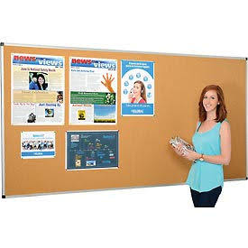 Large Cork Bulletin Board - 96 x 48 - Aluminum Frame