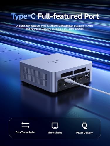 MINISFORUM UM880 Plus Mini PC AMD Ryzen 7 8845HS(8C/16T, up to 5.1GHz), 32GB DDR5 1TB PCIe4.0 SSD, HDMI+DP+USB4 Triple Outputs, OCuLink Port, 2.5G LAN, 5x USB Port, Radeon 780M Graphics Micro Computer