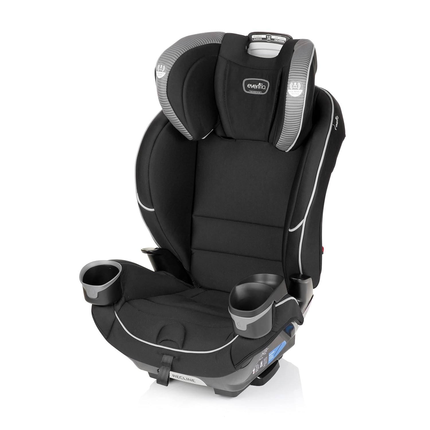 Evenflo EveryFit/All4One 3-in-1 Convertible Car Seat and Maestro Sport Forward Facing Booster Seat Bundle for Kids 2-8 Years Old