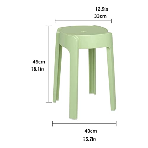 Dining Room Chairs Plastic High Stool Household Round Stool Stackable Dining Stool Table Bench Simple Stools Fashion Creative Bench Stool Latest Styles