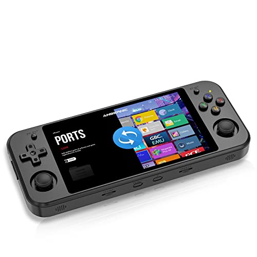 Daxceirry RG552 Handheld Android System Game Console High Speed EMMC 5.1 and 16G Linux System Built-in 6400 mAh Battery with 5.36in Touch Screen Maximum Load 5A Charging Cable 1.5 Hours Full (black)