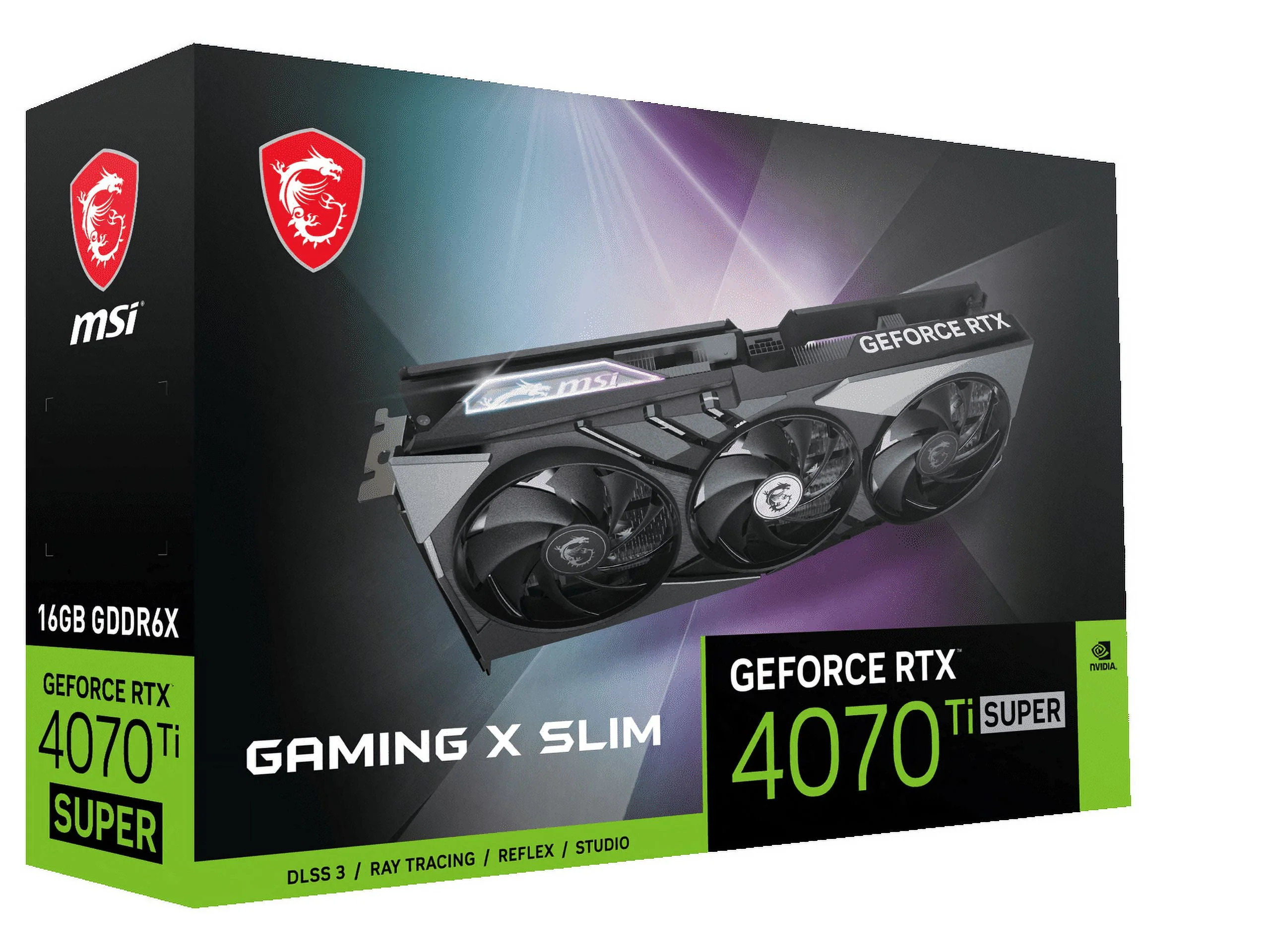 MSI Gaming GeForce RTX 4070 Ti SUPER 16GB GDDR6X PCI Express 4.0 ATX Video Card RTX 4070 Ti SUPER 16G GAMING X SLIM