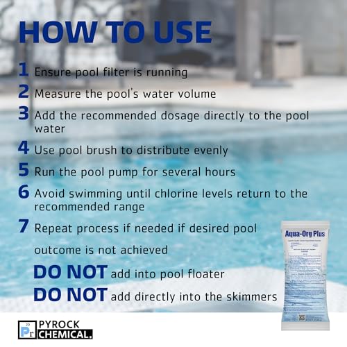 AQUA-ORG PLUS - Granular Calcium Hypochlorite 65% for Swimming Pools, Spas and Hot Tubs