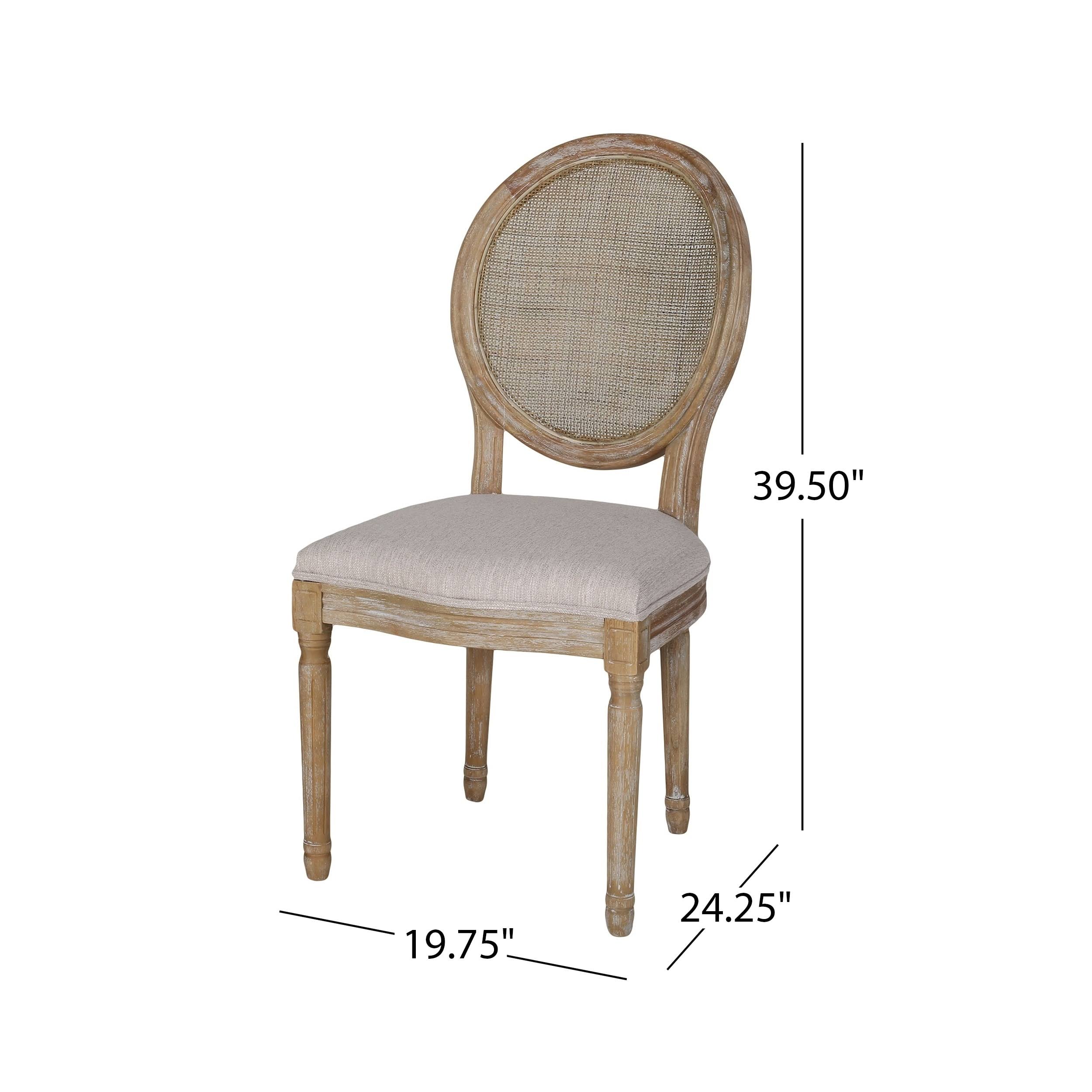 Christopher Knight Home Epworth Wooden Dining Chair with Wicker and Fabric Seating (Set of 2) by, Size: Light Blue, Natural