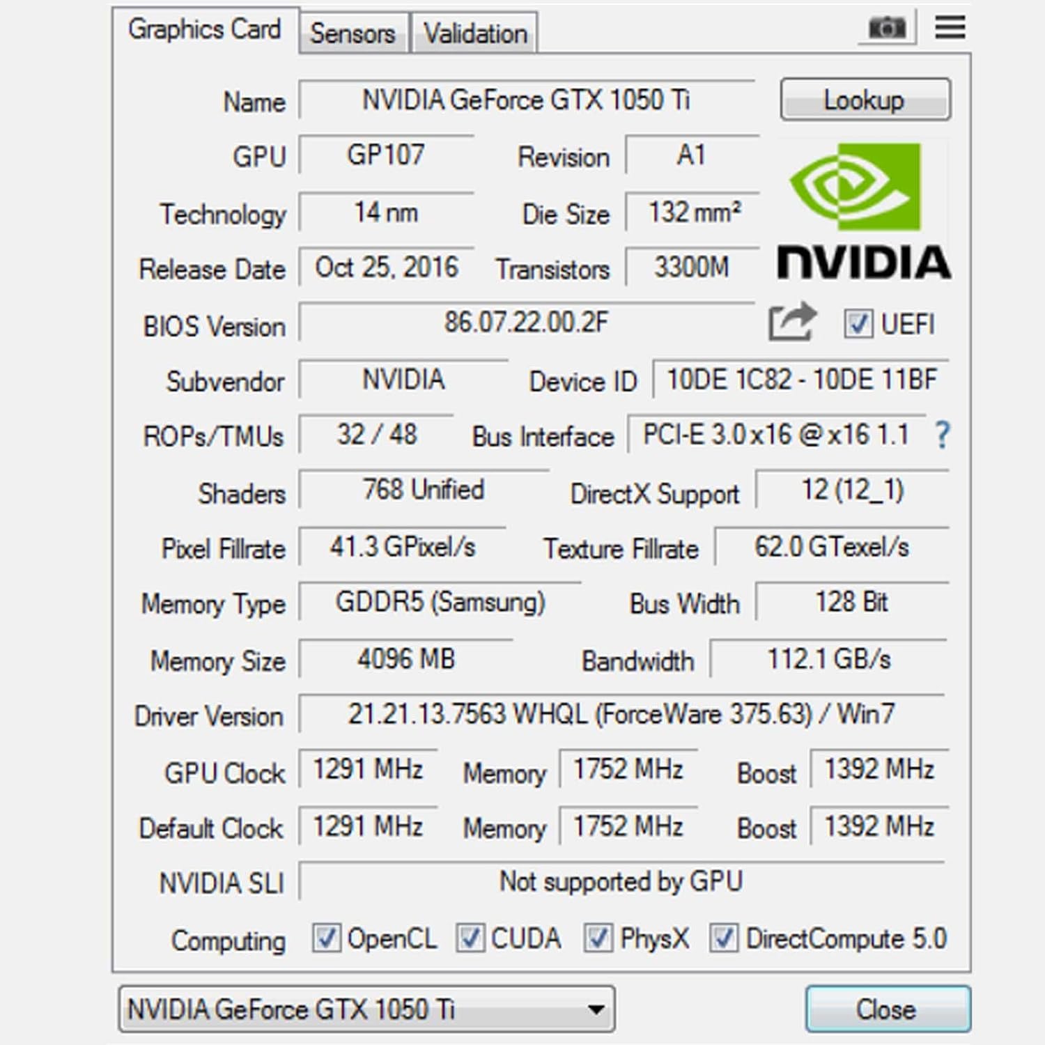 SAPLOS GTX 1050 Ti Graphics Card, 4GB, 128 Bits, GDDR5, GPU for Gaming PC, Computer Video Card, DisplayPort/HDMI/DVI, Dual Fans, PCI Express x16 3.0