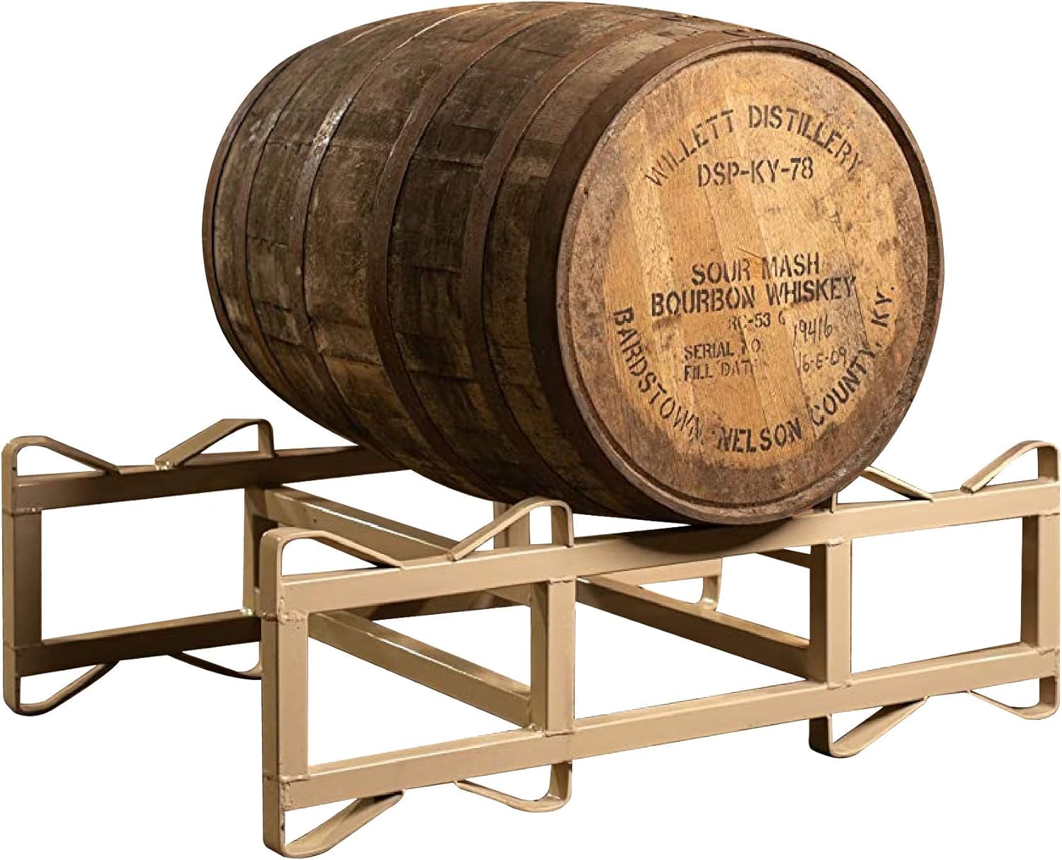 Midwest Barrel Company Authentic Kentucky Bourbon/Whiskey Barrel (53 Gallon) Used Genuine American Oak Wood Barrel