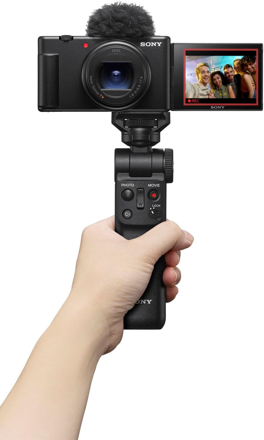 Sony ZV-1 II Vlog Camera with 4K Video & 20.1MP for Content Creators and Vloggers Black ZV-1M2/B Bundle with ACCVC1 Kit Including GP-VPT2BT Tripod/Grip + Deco Gear Case + LED +64GB Card & Accessories