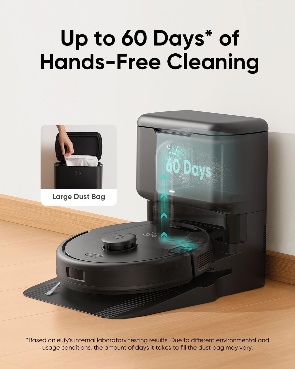 eufy L60 Hybrid Robot Vacuum+Replacement Mop Pads L60