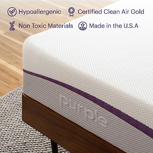 Purple Mattress - King, GelFlex Grid, Better Than Memory Foam, Temperature Neutral, Responsiveness, Breathability, Made in USA