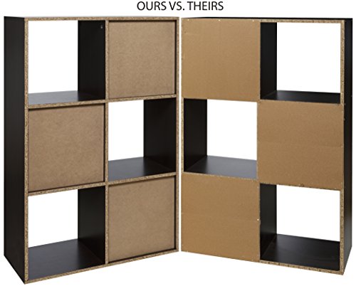 OneSpace 4-Cube Shelf Organizer, Cube Bookcase for Home or Office, Black