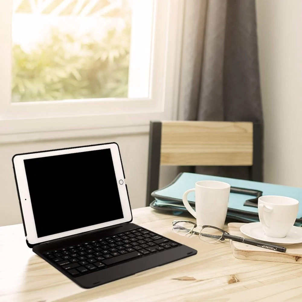 ONHI Wireless Keyboard for iPad Mini Keyboard Case, Folio Flip Smart Cover for iPad Mini 3/ iPad Mini 2/ iPad Mini 1 with Folding Stand,Silent Typing(Black)