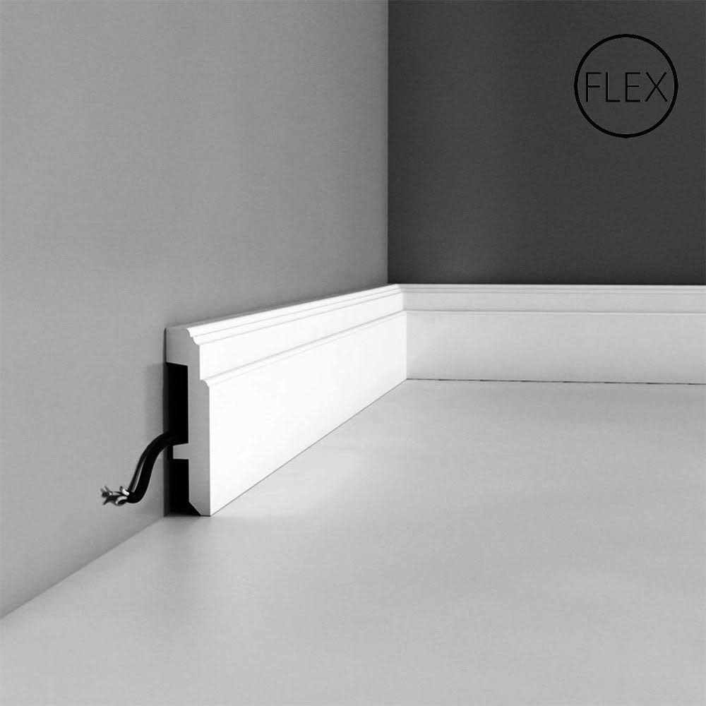 Orac Decor Flexible Baseboard MOULDING 4-1/4in H x 78-3/4in Long | SX155F