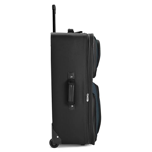 Travel Select Amsterdam 4-Piece Softside Expandable Luggage Set, Lightweight 2-Wheel Upright Suitcases, Travel Tote, Packing Cubes, Gray