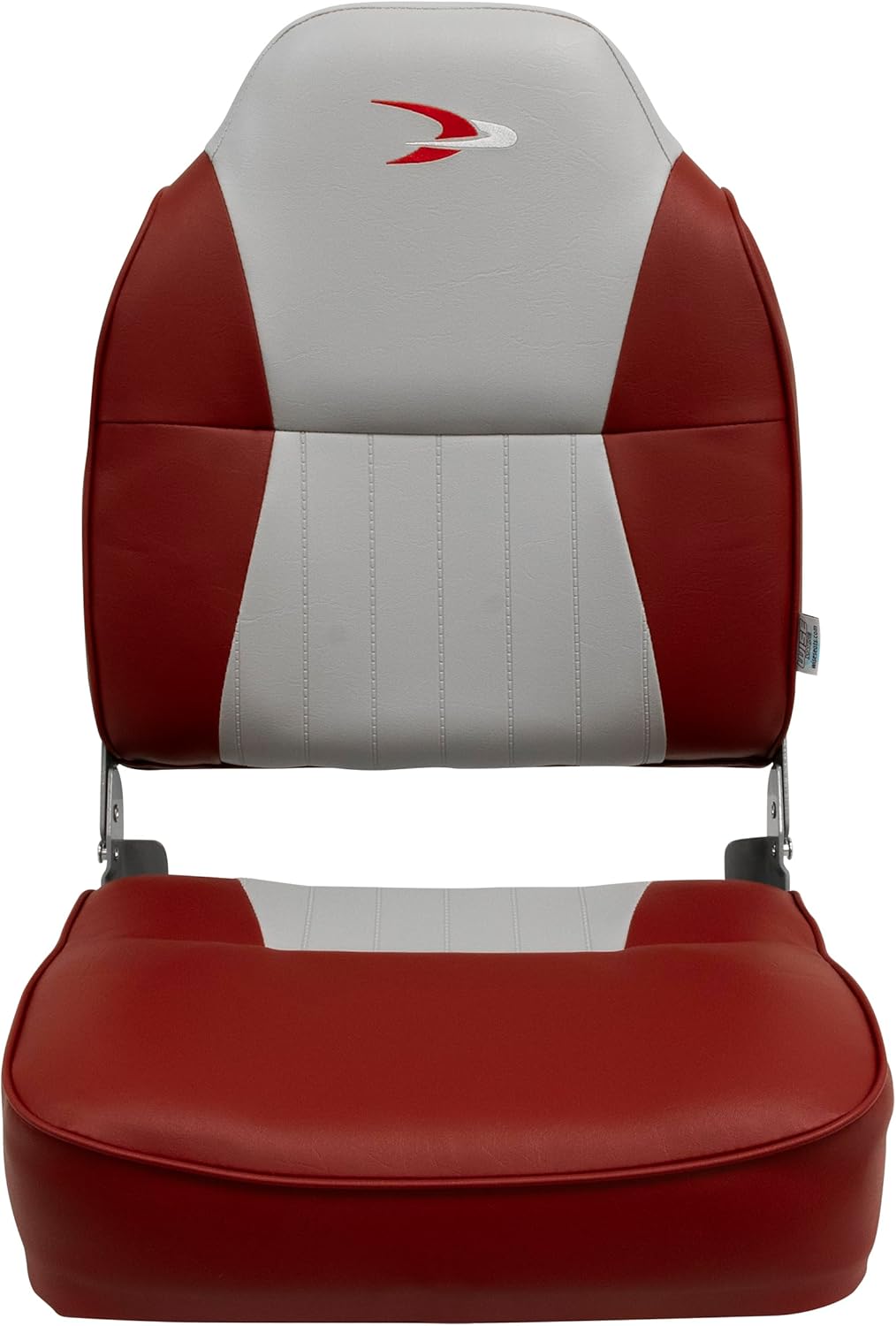 Wise 8WD640PLS-661 Lund Style High Back Boat Seat, Grey/Red