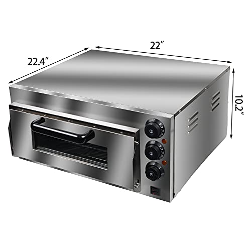 ZXMT Commercial Pizza Oven Stainless Steel Pizza Electric Countertop Pizza and Snack Oven Multipurpose Oven for Restaurant Home Pizza Pretzels Roast Yakitori 110V
