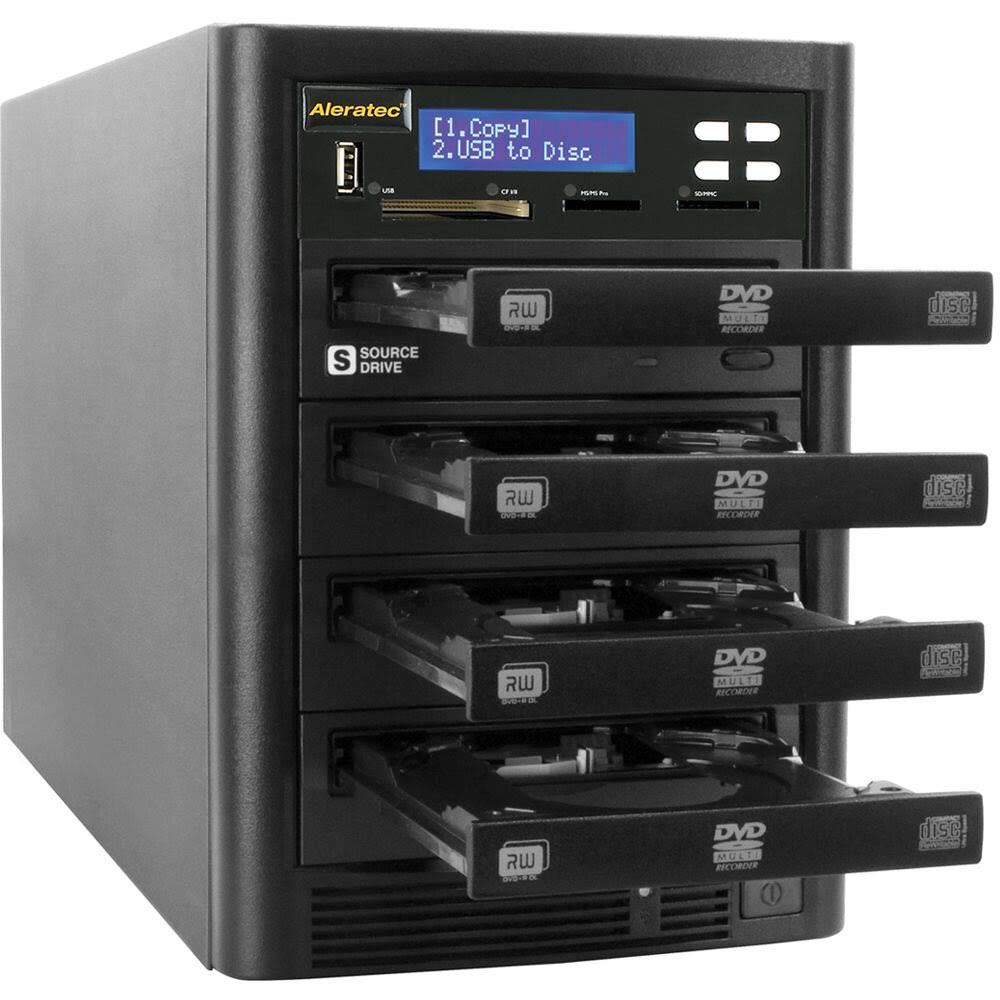 Aleratec DVD/CD Flash Copy Tower - DVD duplicator - external x4 - 48x (CD) / 20x (DVD±R) / 8x (DVD±R DL) 32x (CD) / 6x (DVD-RW)