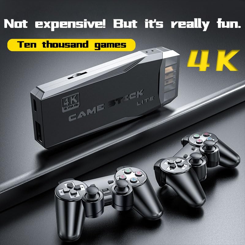 Retro Game Console,Wireless Retro Handheld Game Console, Built-in 20,000+ Plug-and-Play Retro Video Games, Equipped with 9 Classic simulators, 4K HD HDMI Output and 2.4G Wireless Controller