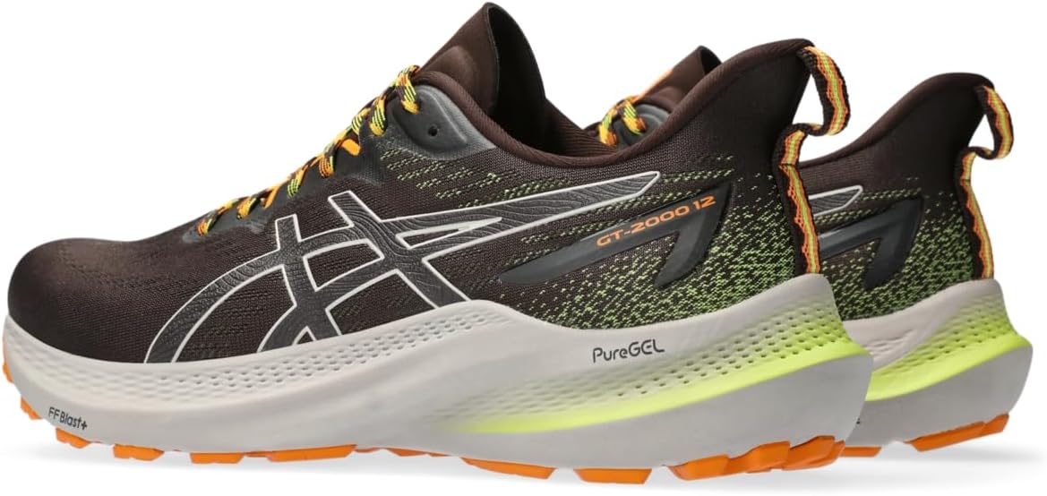 ASICS Men's GT-2000 12 Trail Running Shoes, 15, Nature Bathing/NEON Lime