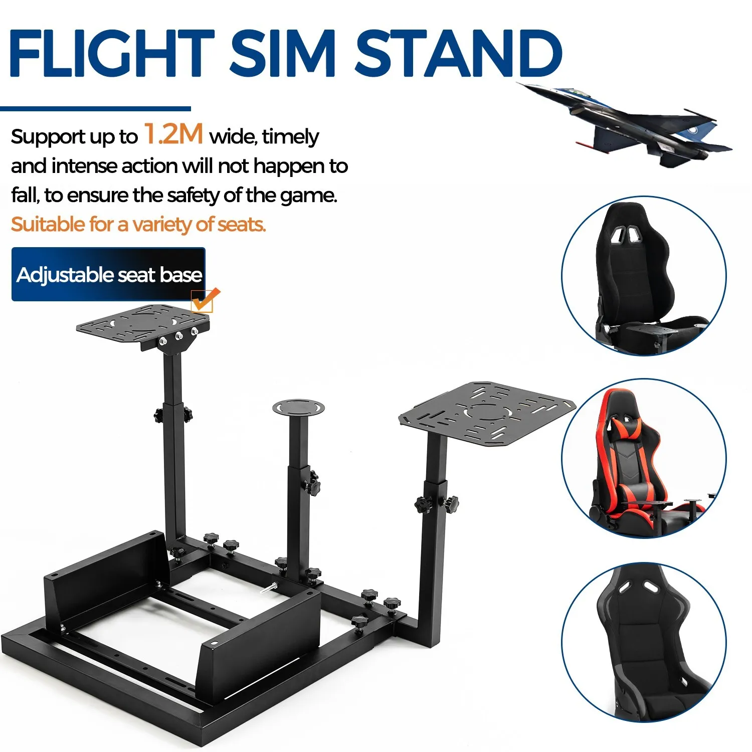 Minneer Flight Simulator Cockpit Fit for Logitech X52/X52pro/X56,Thrustermaster Hotas Warthog,Compatible with Xbox One,PS4,PC Platforms(Seat not included)