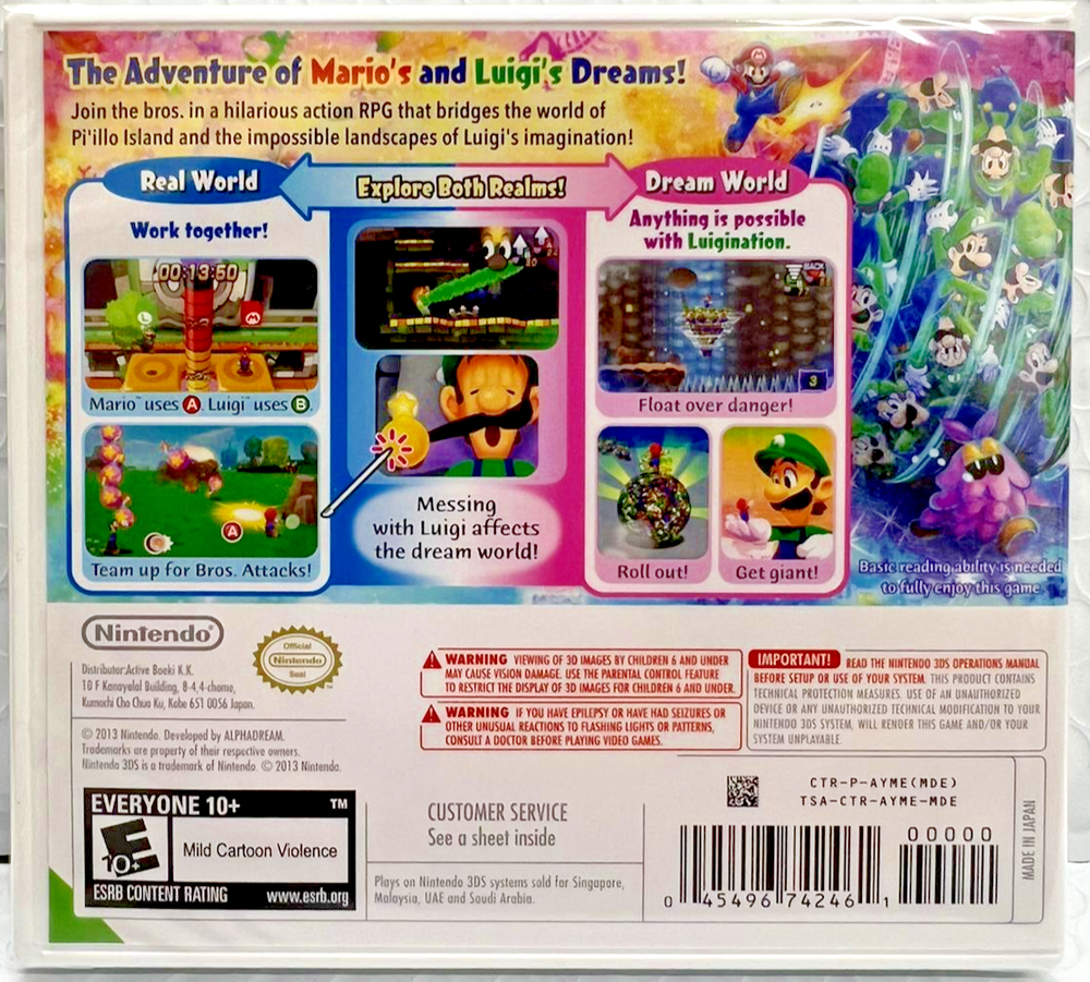 Brand New Game Bundle (RPG) Mario & Luigi: Paper Jam & Dream Team 3DS