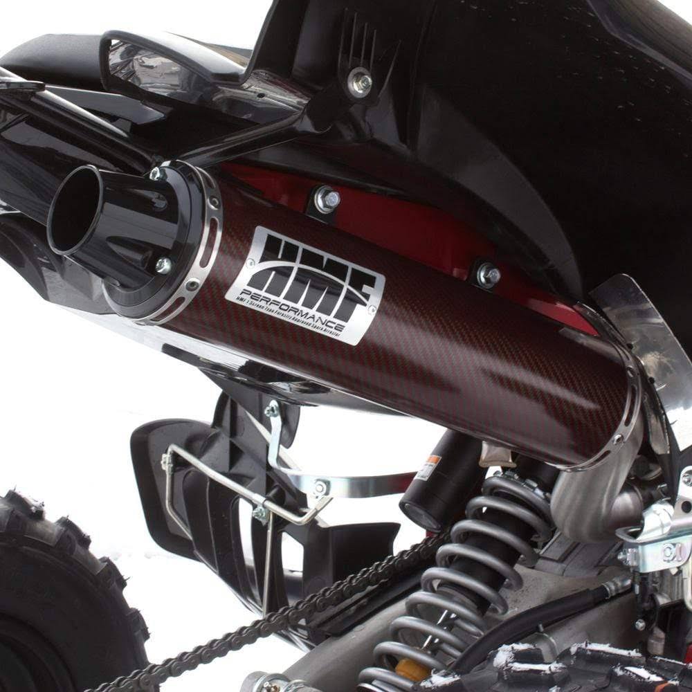HMF Racing Black Performance Full System Exhaust for Yamaha Raptor 700 15-20 End Cap- Turn-Down-Black