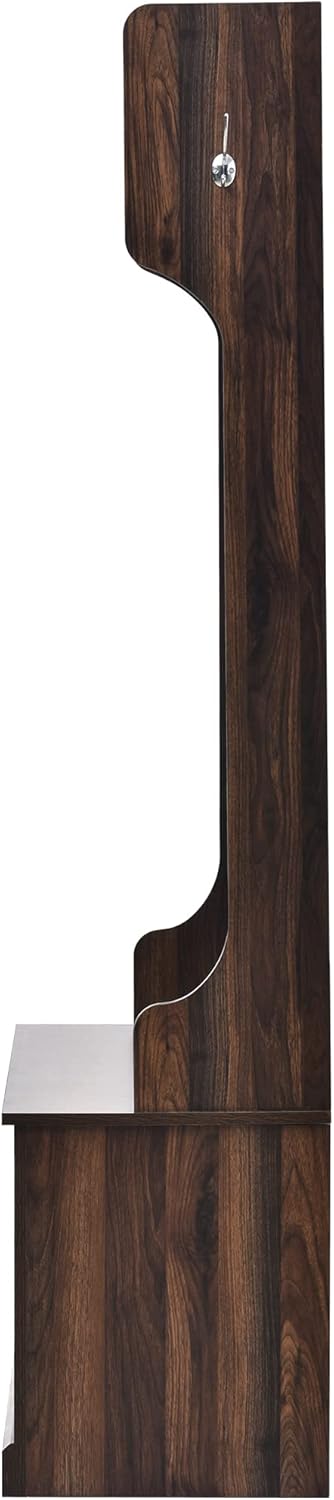 Hall Tree with 6 Hooks, Coat Hanger, Entryway Bench, Storage Bench, 3-in-1 Design, 39.4INCH, for Entrance, Hallway(Tiger)