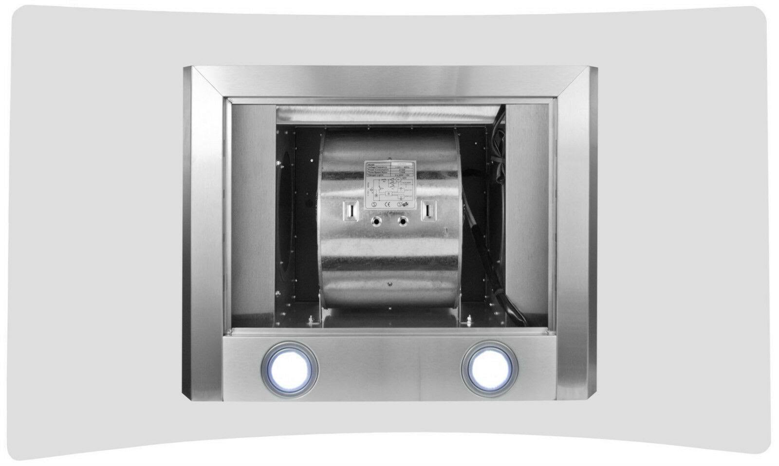 LessCare Wall-Mount Glass Range Hood