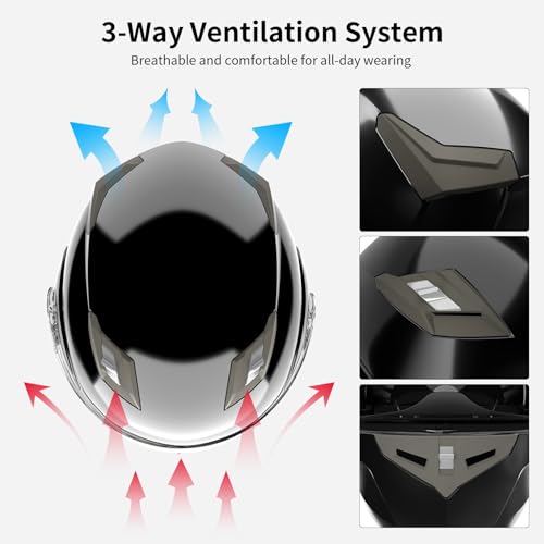Motorcycle Bluetooth Helmet FreedConn BM2-S Flip Up Modular Bluetooth Motorcycle Helmet Voice Dial 500M 2-3 Riders DOT Motorcycle Helmet with Bluetooth