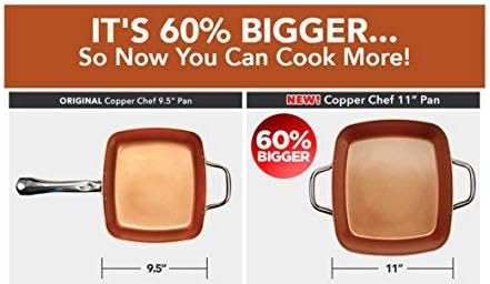 Copper Chef Non-Stick Cookware Set, Caseserole Pots, Pans, and Accessories - 12-Piece Set