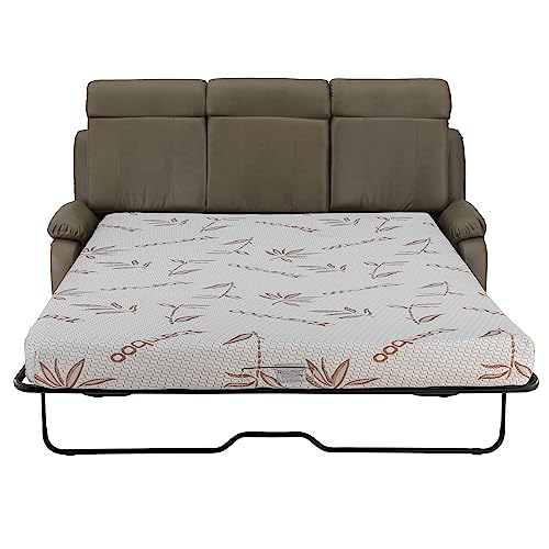 RecPro Charles Collection | 80" RV Hide A Bed Loveseat | Memory Foam Mattress | RV Sleeper Sofa | Pull Out Couch | RV Furniture | RV Loveseat | RV Living Room (Slideout) Furniture | Putty