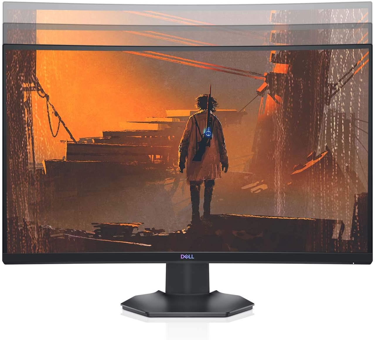 Dell 144Hz Gaming 27 Inch Curved Monitor with FHD (1920 x 1080) Display, Nvidia G-Sync and AMD FreeSync HDMI, DisplayPort, VESA Certified, Gray - S2721HGF