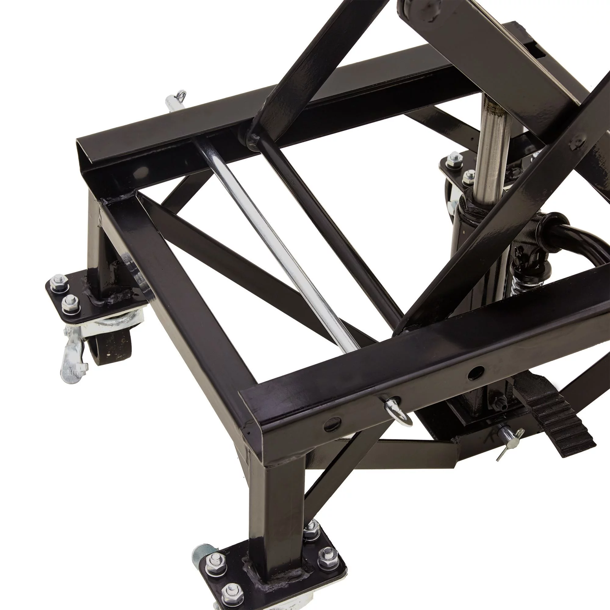 Black Widow Hydraulic Motorcycle Scissor Lift with Casters